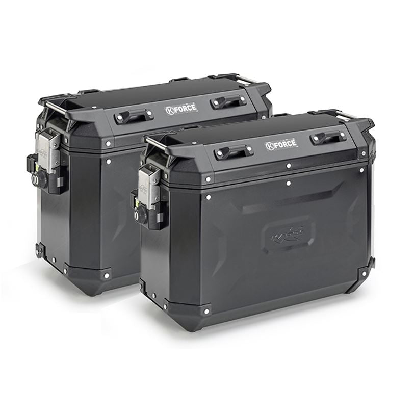 Kappa Bike Luggage K’FORCE Panniers Side Case Set MONOKEY 37 Litre x2 Black